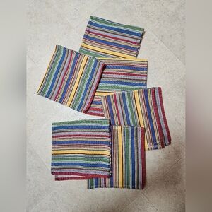 Pier One havana cloth  napkins set of 6 Vintage Cotton Blend 20 X 20
